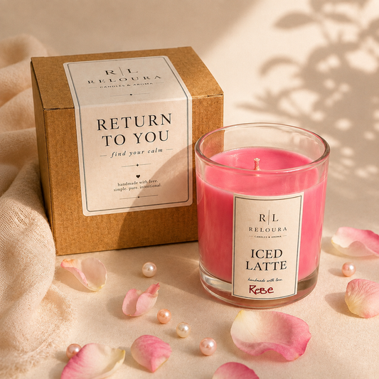 RELOURA Iced Latte Rose Candle – alternate view